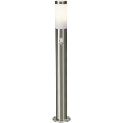 Immagine di Brilliant 43699/82 Chorus Lampada da terra per esterni con rilevatore di movimento LED (monocolore) E27 10 W acciaio inox