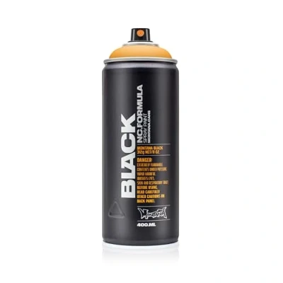 Immagine di Montana Black Spray Paint, Matt Finish, 400ml Can, Colour: BLK2060 Juice