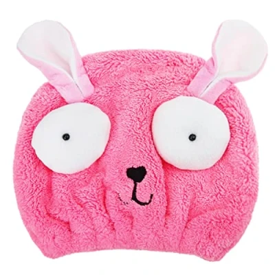 Immagine di OFKPO Protezione dei Capelli Asciutti Ultra Peluche Ispessimento Asciugamano per i Bambini(Coniglio)