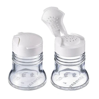 Immagine di Westmark Contenitori per spezie universali, Capacità: 40 ml l&#039;uno, Vetro/Plastica, Paris Snap, Bianco/Trasparente, 63052270