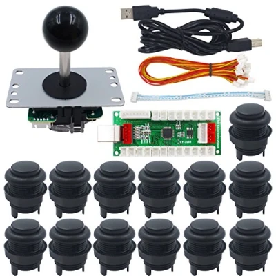 Immagine di SJ@JX Arcade Game DIY Kit Zero Delay PS USB Encoder Mechanical Keyboard Switch PC PS3 Android Xbox360 2Pin Button Joystick Controller