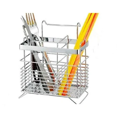 Immagine di Acciaio INOX scolapiatti rack, scarico porta posate, cucchiaio forchetta bacchette organizzatore secchio, Holer, stoviglie Storage box, utensili spatola stand, posate