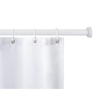Immagine di WENKO Tubo da doccia telescopico Luz,estensibile, incl. adattatore ad incastro parete, fissaggio senza trapano, in alluminio resistente contro la ruggine, Ø 28 mm x 70 115 cm, colore bianco