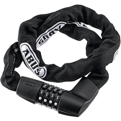 Immagine di ABUS lucchetto a catena Tresor 1385 combinazione in acciaio temprato quadrata di 7 mm spessore livello sicurezza 85 cm nero