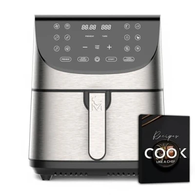 Immagine di MasterPRO ROCKET 700 Friggitrice ad aria 1800W 7L 12 programmi LED Touch Screen Temperatura regolabile Ricettario online Facile da pulire