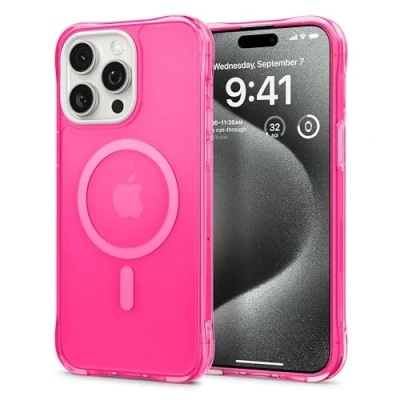Immagine di CYRILL by Spigen UltraSheer Mag Cover Compatibile con iPhone 15 Pro Max (2023) Rosa Caldo
