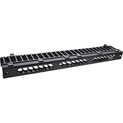 Immagine di InLine® Pannello di fissaggio per cavi da 19&quot;, 1HE, RAL 9005, nero