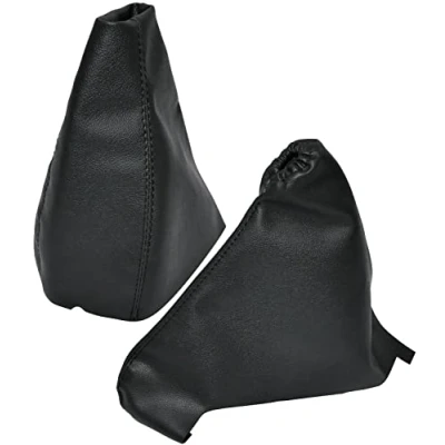 Immagine di Aerzetix C59094 Cuffia soffietto per leva del cambio e freno a mano compatibile con Opel Corsa D dal 2006 al 2014 colore: nero in pelle sintetica