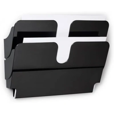 Immagine di Durable Flexiplus 1709022060 Porta depliant da parete Nero Numero scomparti 2 1 pz.