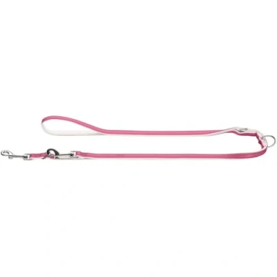 Immagine di Guinzaglio da passeggio regolabile Modern Art 8/200 nickelSalilpelle rosa carico/bianco