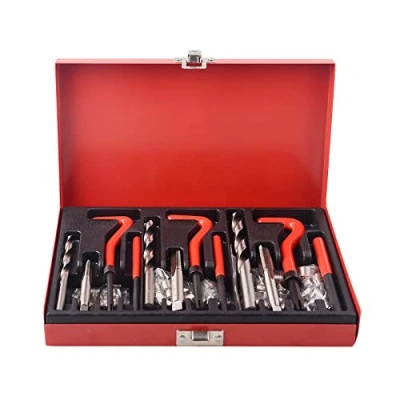 Immagine di Kit di riparazione filettature Helicoil M6 M8 M10, 88 pezzi, inserti filettati e punte da trapano
