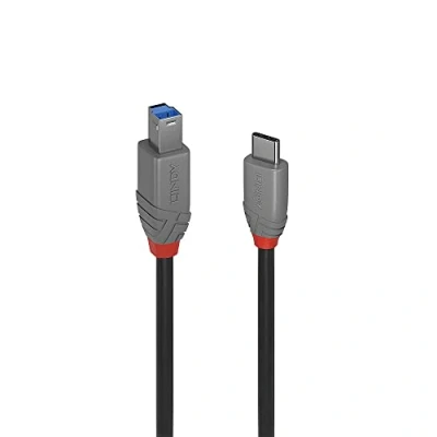 Immagine di Lindy 36665 Cavo USB 3.2 Tipo C a B, 5Gbit/s, Anthra Line, 0.5m