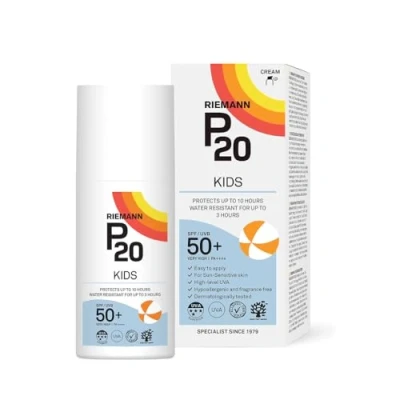 Immagine di P20 ® crema solare 50 bambini spf ad altissima resistenza all&#039;acqua per una protezione affidabile contro i raggi UVA e UVB Formato 200 ml
