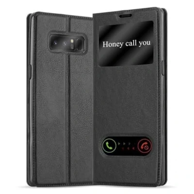 Immagine di Cadorabo Custodia Libro per Samsung Galaxy NOTE 8 in NERO COMETA con Funzione Stand e Chiusura Magnetica Portafoglio Cover Case Wallet Book Etui Protezione