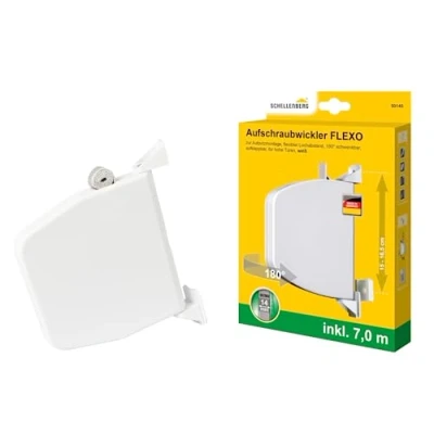Immagine di Schellenberg Avvolgitore Flexo Mini, con cinghia 7 m Bianco