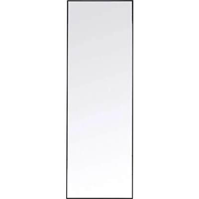 Immagine di Kare Design speccio da parete Bella, nero/vetro specchiato, rettangolare, montaggio verticale o orrizontale, guardaroba, corridoio, stanza letto, bagno, 130x30x3cm (A/L/P)