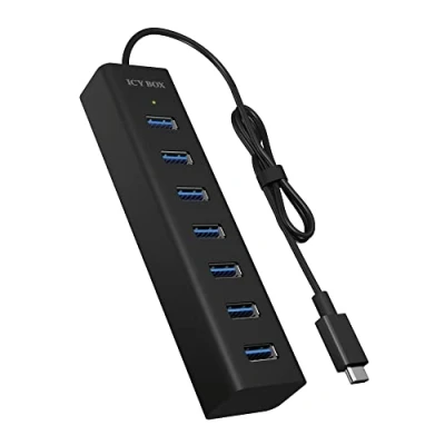 Immagine di ICY BOX 7 Porte USB C® (USB 3.1) Multiport Hub Nero
