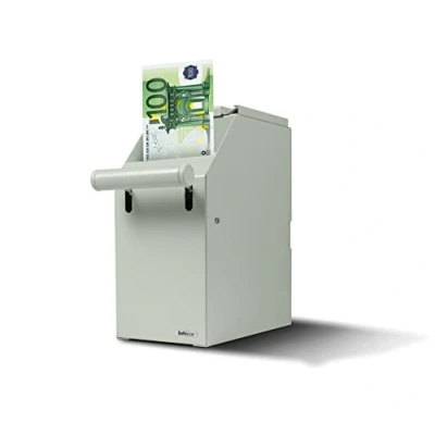 Immagine di Safescan 4100 Cassaforte POS bianco che Conserva in sicurezza le banconote, fino a 300 Si adatta ottimamente al banco, Può essere facilmente installato vicino alla cassa