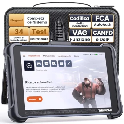 Immagine di thinkcar ThinkScan 689 Diagnosi Auto con Completa del Sistema e 34 Servizi di Manutenzione, Test Attuazione (Controllo Bidirezionale), Codifica ECU FCA Autoauth, DoIP CANFD