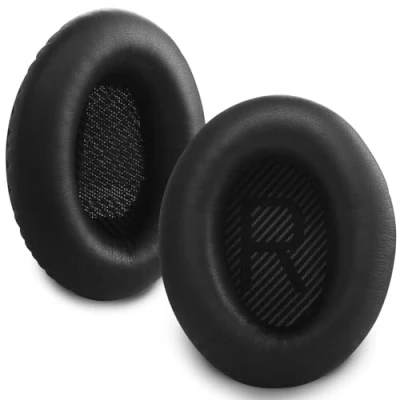 Immagine di QC35 Cuscinetti auricolari di ricambio compatibili con cuffie sovrauricolari Bose QuietComfort 35 SoundTrue II II, in memory foam, colore nero