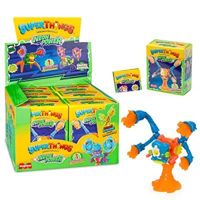 Immagine di SUPERTHINGS Serie Neon Power, collezione completa di 6 esoskeletons, ogni scatola contiene 1 Exoskeleton + SuperThing Checklist