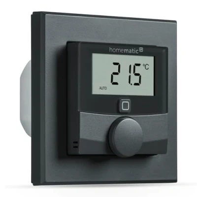 Immagine di Homematic IP Smart Home 159928A0 termostato da parete con uscita di commutazione, per interruttore marca, digitale, riscaldamento a pavimento con/senza app, Alexa, Google Assistant,