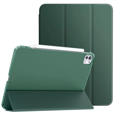 Immagine di TiMOVO Custodia per iPad PRO 11 Pollici M4 2024, Cover Sottile con Supporto 5a Generazione, Guscio Smart Retro Traslucido, Supporta Pencil e (USB C), Lavanda Viola