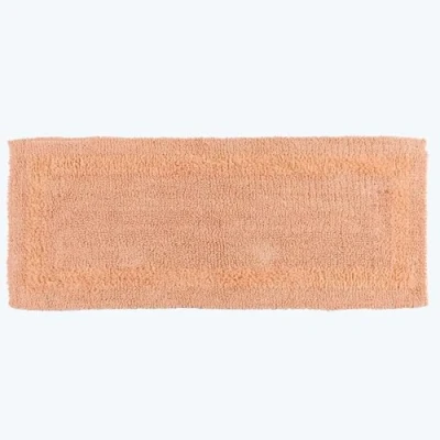 Immagine di HOMESCAPES Tappeto da bagno extra large, 1600 g/m², morbido, 100% cotone, reversibile, lavabile, super assorbente, ad asciugatura rapida, colore pesca, 40 x 100 cm