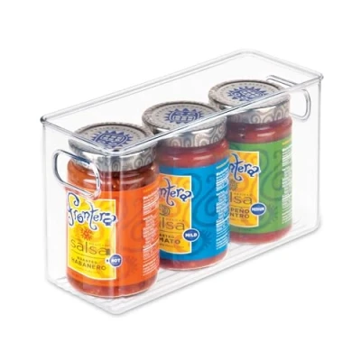 Immagine di iDesign Cabinet/Kitchen Binz Contenitore cucina, Organizer cucina allungato di medie dimensioni in plastica robusta, trasparente
