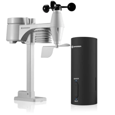 Immagine di Bresser Stazione meteo WiFi Gateway El Niño, sensore professionale 7 in 1, temperatura esterna, umidità