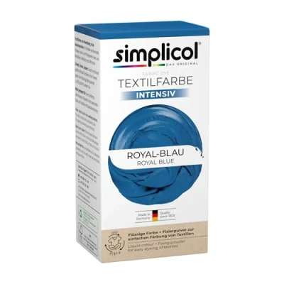 Immagine di simplicol Colore per Tessuti Intenso, Misto Cotone, Royal Blu, 1 Unità (Confezione da 1), 600