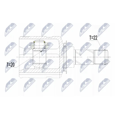 Immagine di NTY NPW PL 051 Kit Giunto Omocinetico Assale anteriore Sx, Dx OPEL: Corsa D Hatchback