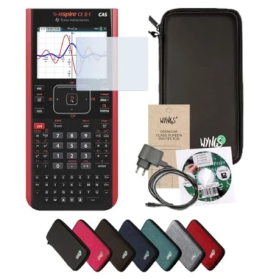 Immagine di CALCUSO Pacchetto Premium negro con Calcolatrice Grafica TI Nspire CX II T CAS