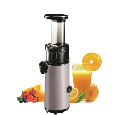 Immagine di JuiceInstant Estrattore di succo spremiagrumi lento silenzioso a freddo funzione frullatore per frutta e verdura, estrazione sostanze nutritive, piccolo spazio (grafite)