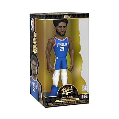Immagine di Funko Vinyl Gold 12&quot;: NBA Joel Embiid Probabilità di 1/6 per la Variante Chase Figura D&#039;azione in Vinile da Collezione Idea Regalo il Compleanno Merchandising Ufficiale e Display