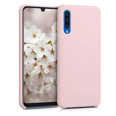 Immagine di kwmobile Cover per Samsung Galaxy A50 Custodia Back Case Smartphone in Silicone TPU Protezione Gommata rosa antico matt