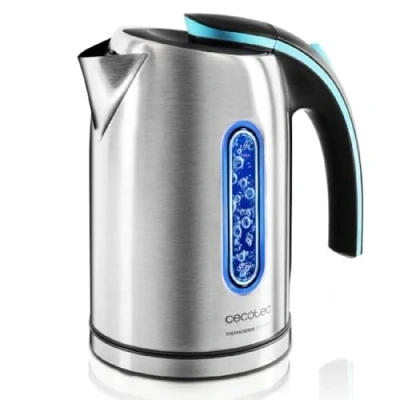 Immagine di Cecotec ThermoSense 270 in acciaio, bollitore elettrico, senza BPA, 2200 W, base 360º, filtro anticalcare, doppio sistema di sicurezza