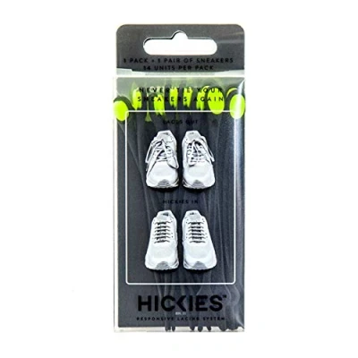 Immagine di HICKIES 1.0 Lacci per scarpe elastici, non si allacciano Nero e Giallo (misura unica, contiene 14 lacci)