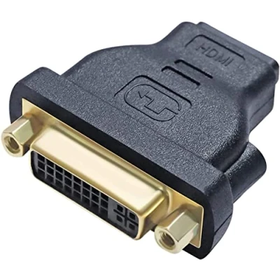 Immagine di DTech DVI Femmina a HDMI Adattatore Bidirezionale I Convertitore 24+5 Porte 4K 1080p Video per Computer Monitor PC TV