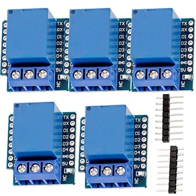Immagine di AZDelivery 5 x 1 Canale Shield Relay per D1 Mini incluso un Ebook!