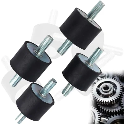 Immagine di Mikqky 4 Pezzi Supporti In Gomma M8x23, M8 Ammortizzatore Anti Vibrazione Bobine, Isolatore Antivibrante Con Perno Gomma, Isolanti Antivibrazione (VV, 30 x 30)