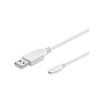 Immagine di Goobay 96192 Cavo USB 2.0 ad Alta Velocità, 28 AWG, Bianco, 0.60m Lunghezza del