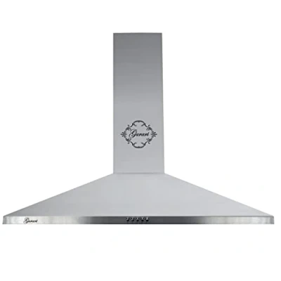 Immagine di Gurari 147 Inox 90, Cappa aspirante a parete 90 cm 1000m3/cappa da Lusso produttore 3 velocità 1000m3/h LED nera Metallo nero Ricircolo possibile