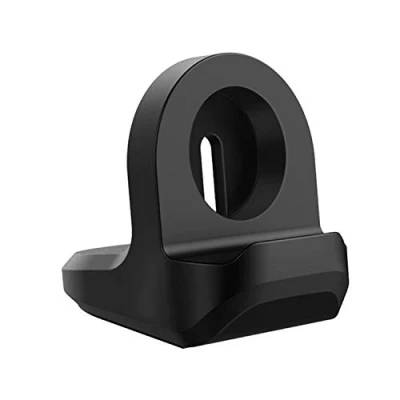 Immagine di MoKo Supporto Caricatore Compatibile con Samsung Galaxy Watch 4/4 Classic/Galaxy 3/Galaxy Active 1/2, di Ricarica in Silicone, Base Antiscivolo Nero