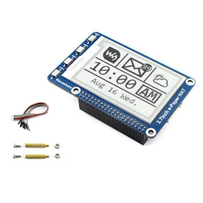 Immagine di Waveshare 264x176 Resolution 2.7 Inch E Paper Display HAT Ink Screen LCD Module SPI Interface with Embedded Controller for Raspberry Pi 2B 3B 3B+ 4B Zero W/Arduino/STM32/Jetson Nano