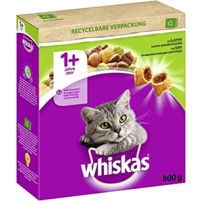 Immagine di Whiskas 1+ Agnello Crocchette per gatti Set % : 2 x 800 g