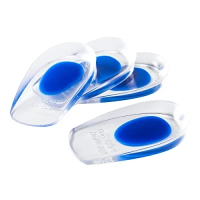 Immagine di Cuscinetto in gel per tallone silicone, fascite plantare, calotte e cuscini uomini donne (EU 40 45, 2 paia), blu