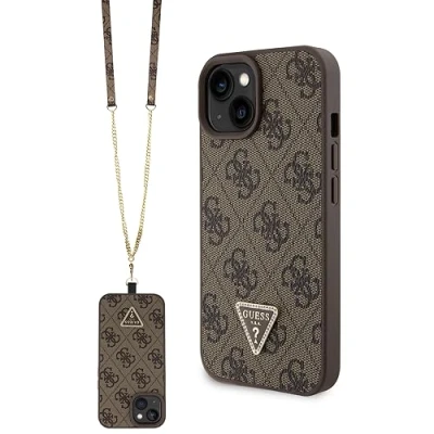 Immagine di GUESS GUHCP15SP4TDSCPW Custodia rigida per iPhone 15 6.1&quot;, colore: Marrone