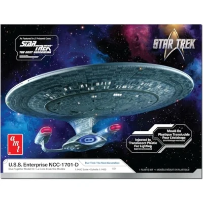 Immagine di AMT Star Trek: la nuova generazione US Enterprise NCC 1701 D 1:1400 Kit modellino in scala