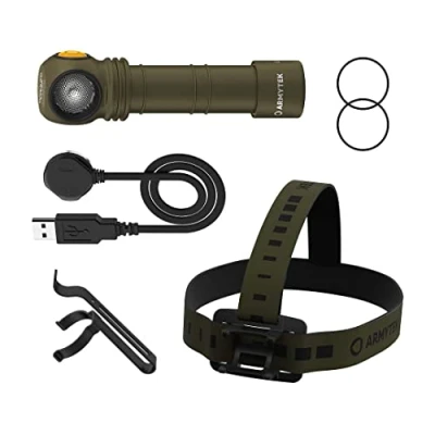 Immagine di ArmyTek Wizard C2 Pro Olive White LED (monocolore) Torcia tascabile con clip per cintura a batteria ricaricabile 2500 lm 115 g
